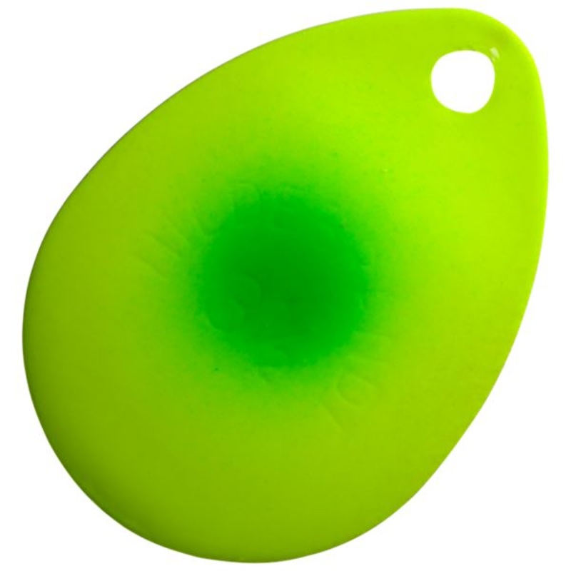 Yakima Bait Hildebrandt Blades 3.5″ 2-Pak Chartreuse Green Dot Candy Back