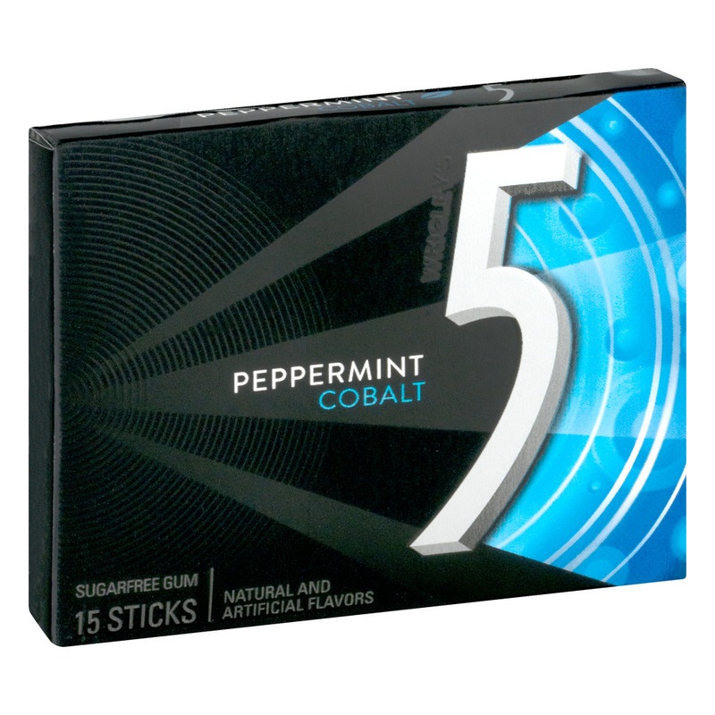 Wrigley’s 5 Peppermint Cobalt Sugarfree Gum – 15ct