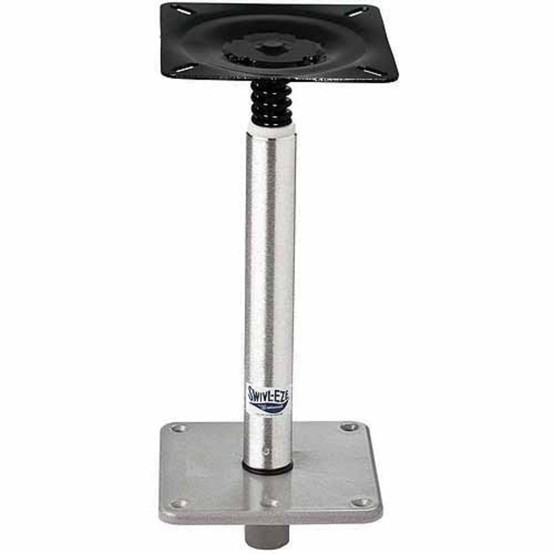 Attwood Lock’n Pin 3/4 in. Pedestal Kit with 11 in. Post Stainless Steel Base Non-Threaded Satin Finish