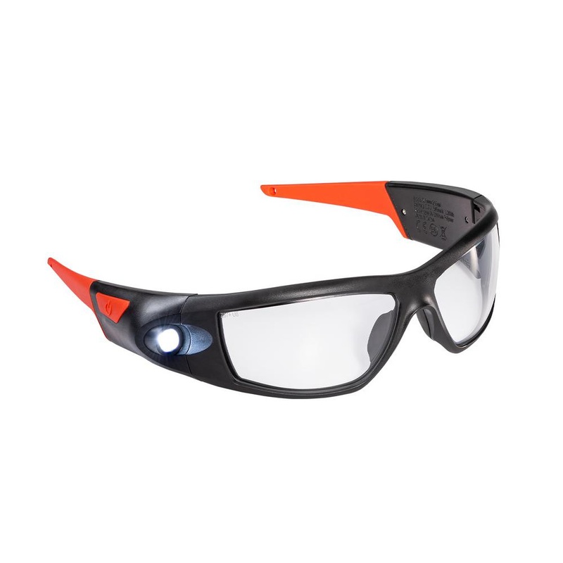 Coast SPG500 Rechargeable LED Safety Glasses with Spot Beam ANSI Z87 Standards 2 Scratch Resistant Lenses UV Protection