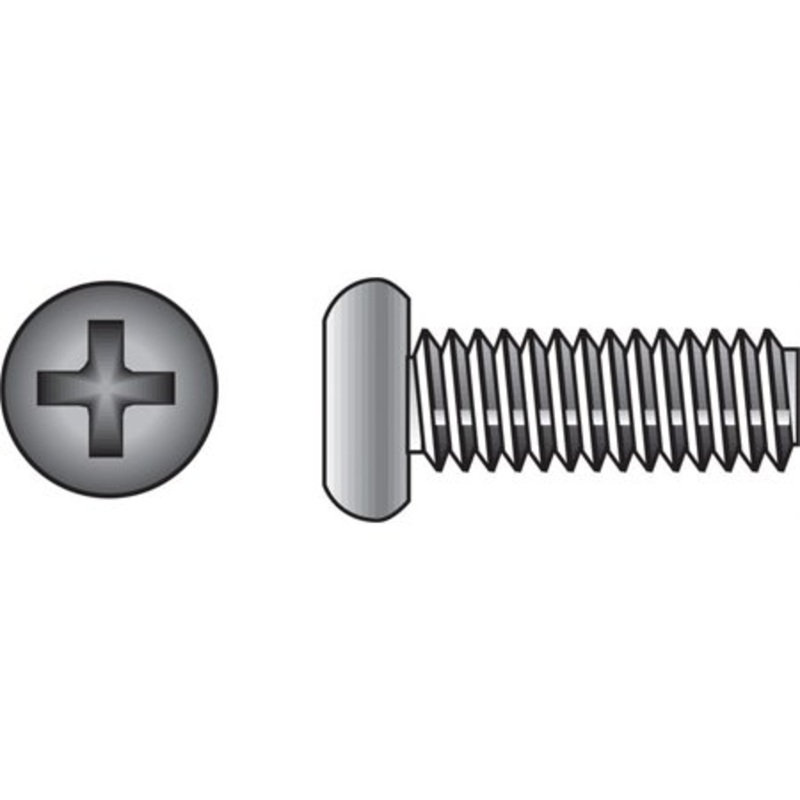 Hillman No. 8-32 X 1/2 in. L Phillips Pan Head Stainless Steel Machine Screws 100 Pk