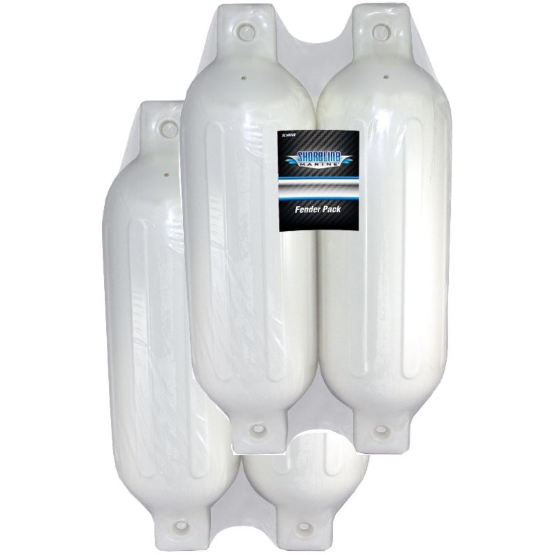 Shoreline Marine 6.5 X 23 in Promo Inflatable Fender 4-Pack – Mrne Rope and Tie Downs