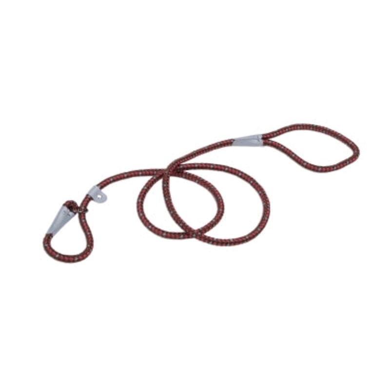 K9 Explorer Braided Rope Reflective Dog Slip Lead Berry 6-Ft Long 1/2-In Wide
