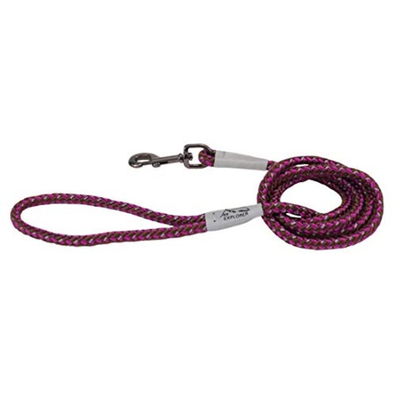 K9 Explorer Reflective Braided Rope Snap Dog Leash Orchid