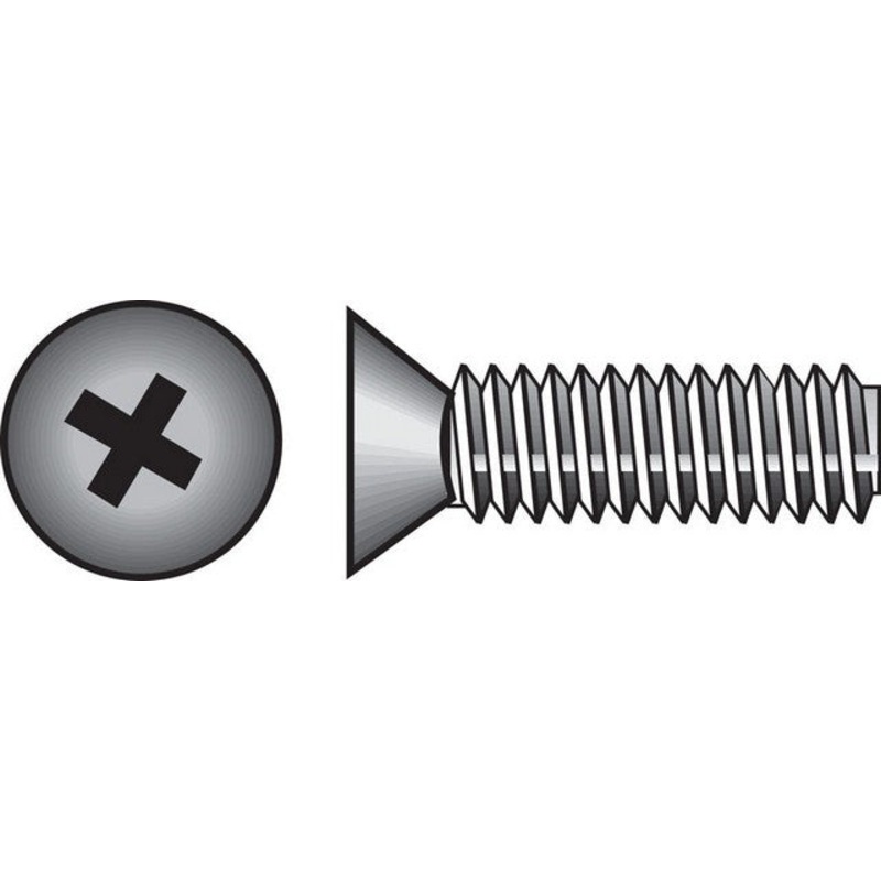 Hillman No. 10-24 X 3/4 In. L Phillips Flat Head Stainless Steel Machine Screws 100 Pk