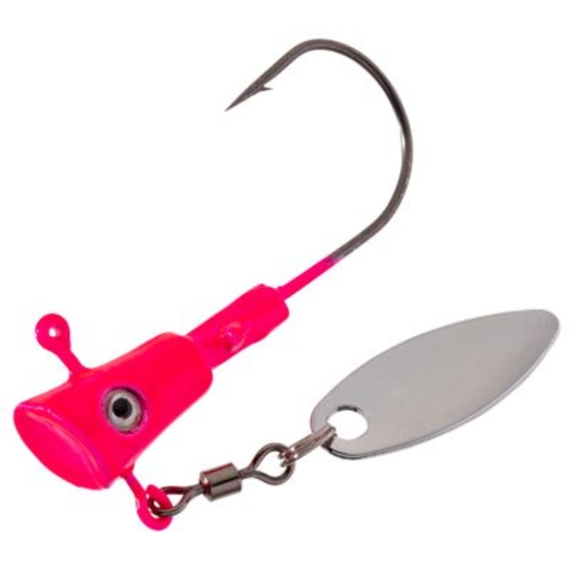 Leland S Lures 17410 Fin Spin Pink 1/16Oz Jighead Fishing Lures (3 Pack)