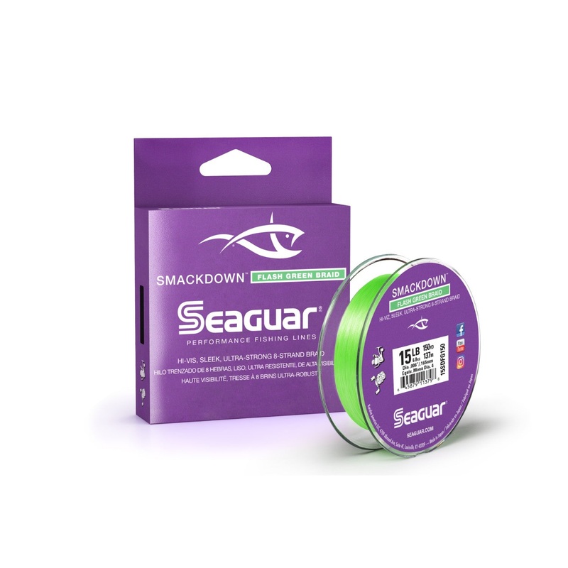 Seaguar Smackdown High Visibility Fishing Line 30Lbs 150Yds Break Strength/Length Flash Green – 30Sdfg150
