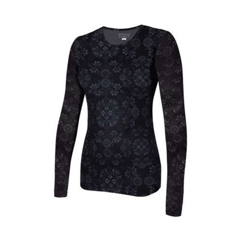 Terramar 563463 Cloud 9 Wmns Crew Blk Print Lg Pack Of 1 – All