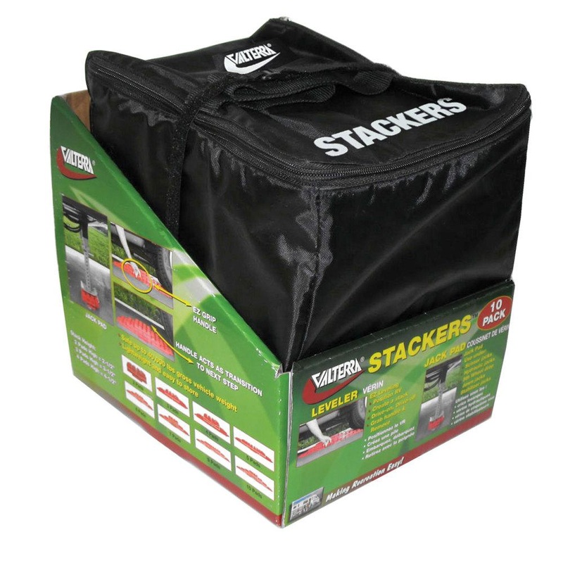Valterra A10-0920 Stackers Leveler / Jack Pad – 10 Pack With Carry Bag