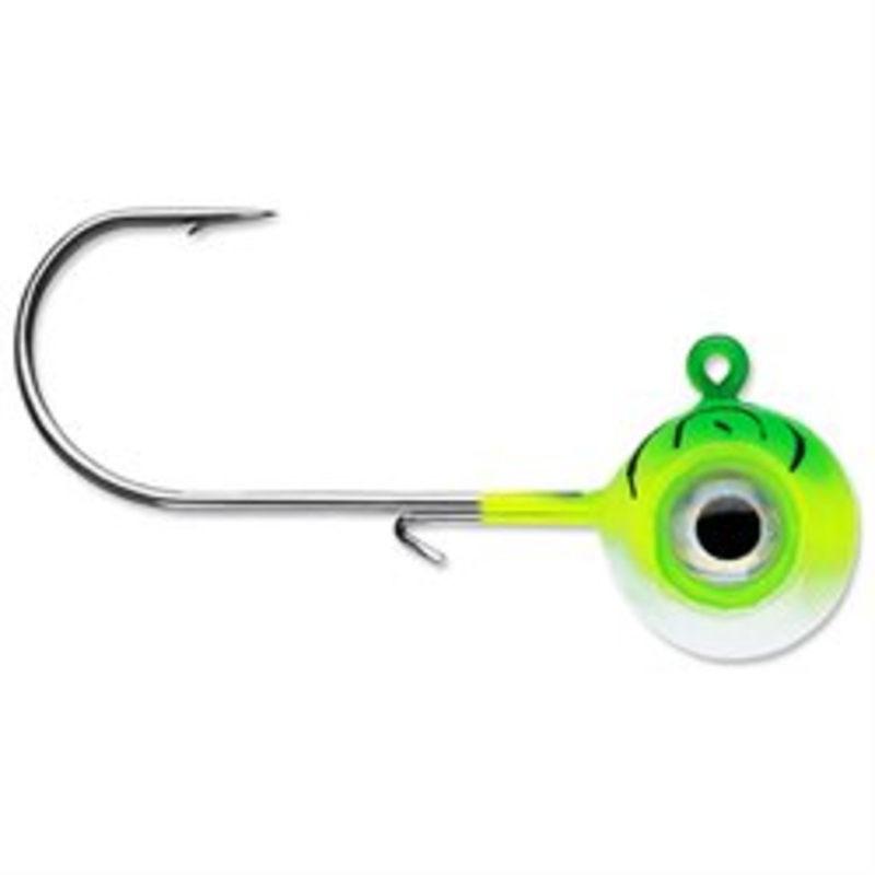 Vmc Neon Moon Eye 1/4 Oz. 3D Holographic Jig – 4 Pack – Green Fire Uv