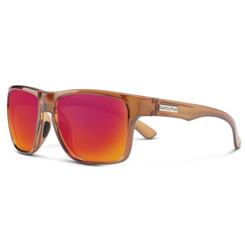 Suncloud Rambler Crystal Amber Frame Polarized Red Mirror Lens