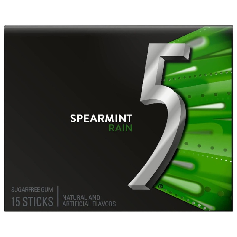 Spearmint Rain 5 Rain Spearmint Sugar Free Gum