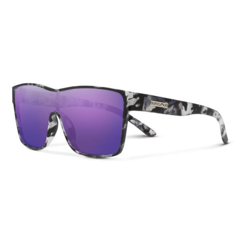 Suncloud Biff Matte Ice Tortoise Frame Polarized Purple Mirror Lens