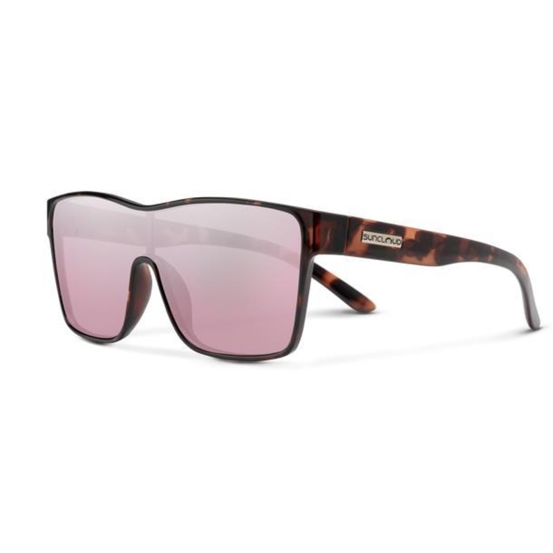 Suncloud Biff Tortoise Frame Polarized Pink Gold Mirror Lens