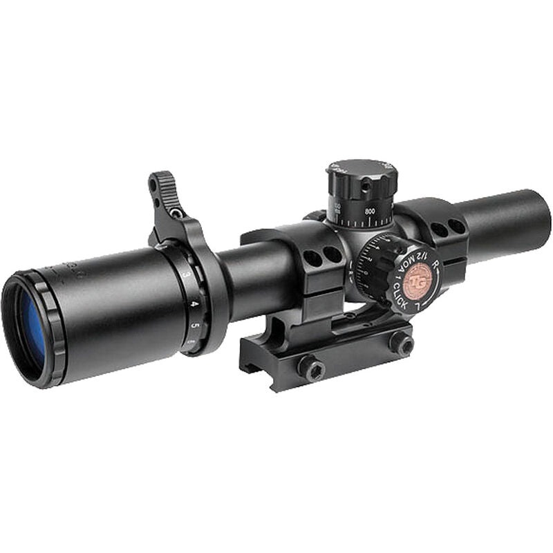 Truglo Tru-Brite 30 Series 1-6×24 Tactical Rifle Scope Illuminated Duplex Mil-Dot Reticle 30mm Tube 1/2″ MOA Adjustment Fully Coated Lenses Matte Finish Black