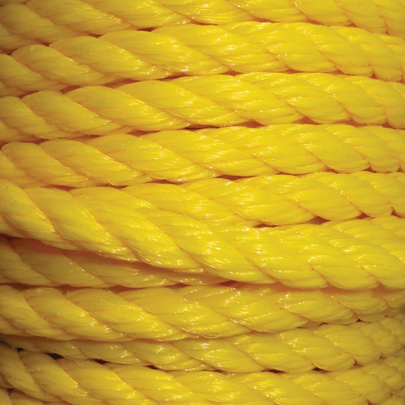 Polypropylene 3-Strand Twisted Rope 5/8″ 3100 lbs.