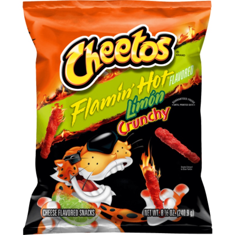 Cheetos Crunchy  Flamin’ Hot Limon Flavored Cheese Flavored Snacks