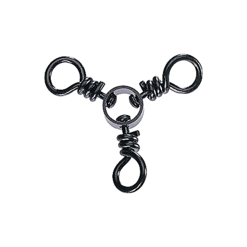 Sea Striker W3B-2 Stainless 3-Way Swivels Sz2 80 lb Test Black 12Pk