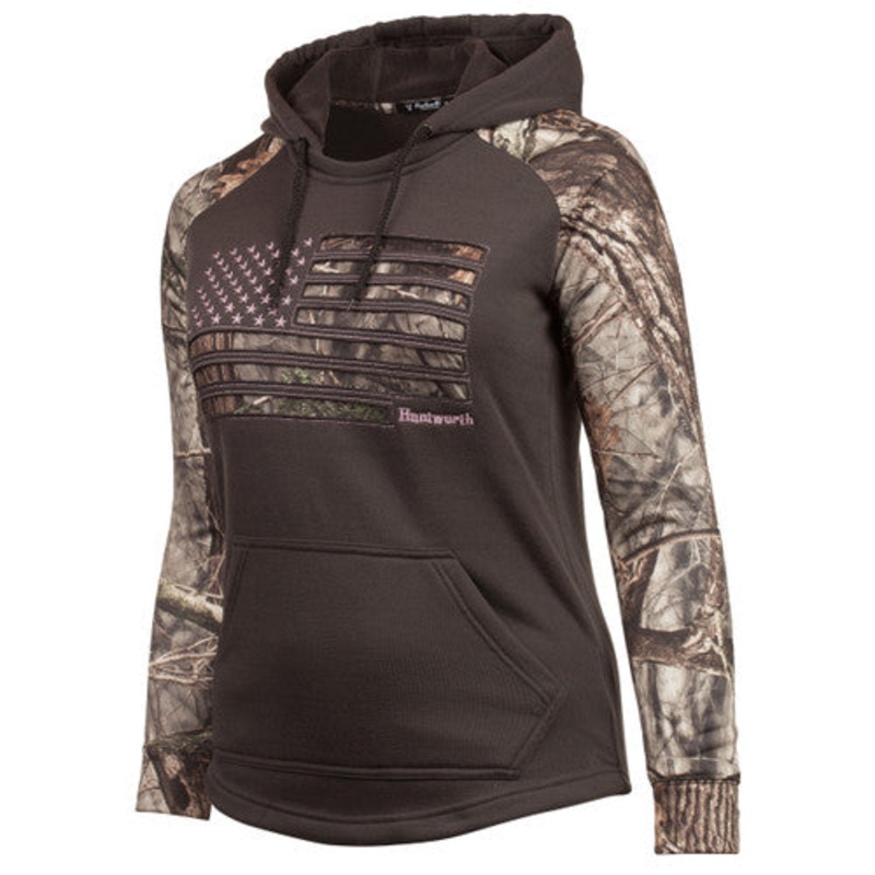 Huntsworth Knit Jersey Hoodie Horizontal Camo Flag Women’s