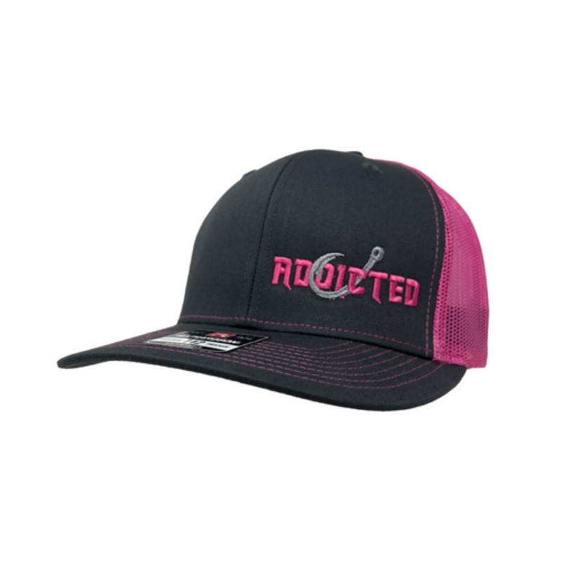 Addicted Fishing Neon Pink Trucker
