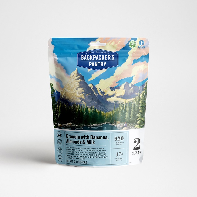 Backpacker’s Pantry Granola With Bananas Almonds & Milk