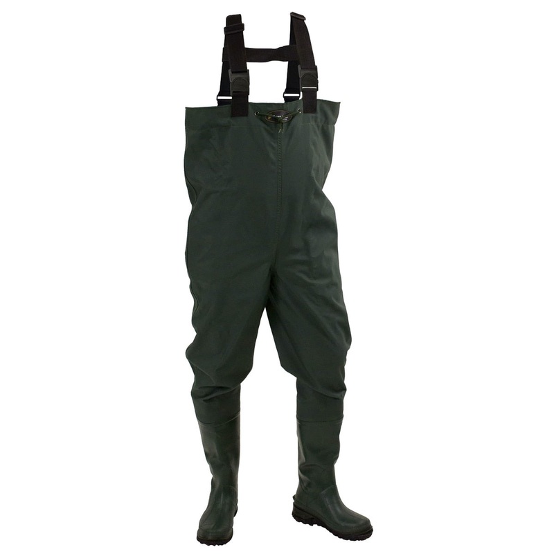 Frogg Toggs Men’s Cascades 2-Ply Bootfoot Poly/Rubber Cleated Chest Wader