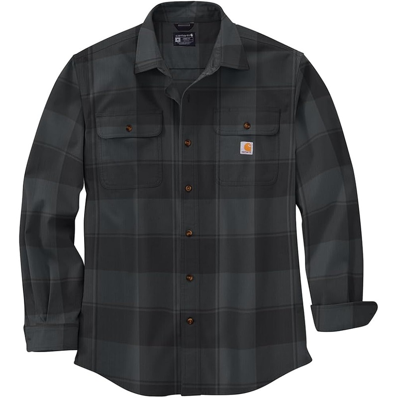 Carhartt  Loose Fit Heavyweight Flannel Long Sleeve Plaid Shirt Men’s