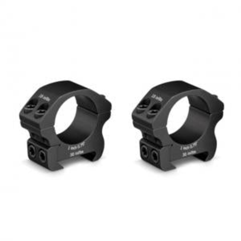Vortex Pro Series 1 inch Riflescope Rings Weaver/Picatinny Low Height 0.75 inch Black PR1-L PR1L