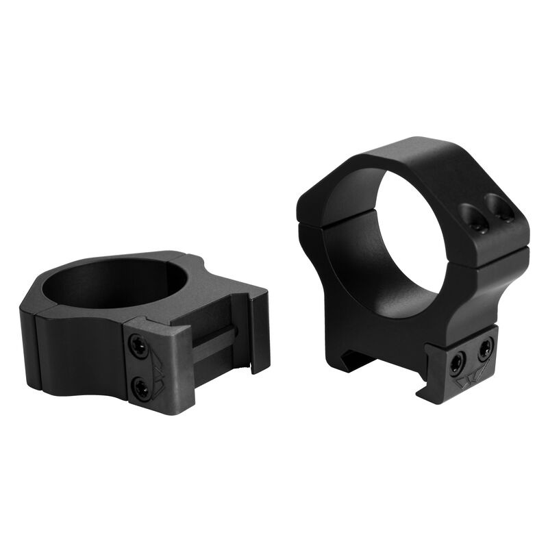 Warne Maxima Horizontal Fixed Attach Weaver/Picatinny Style Scope Ring 1″ Tube Medium Height Matte Black Finish