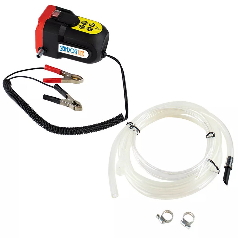 Sea Dog Oil Change Pump w/Battery Clips – 12V 501072-3
