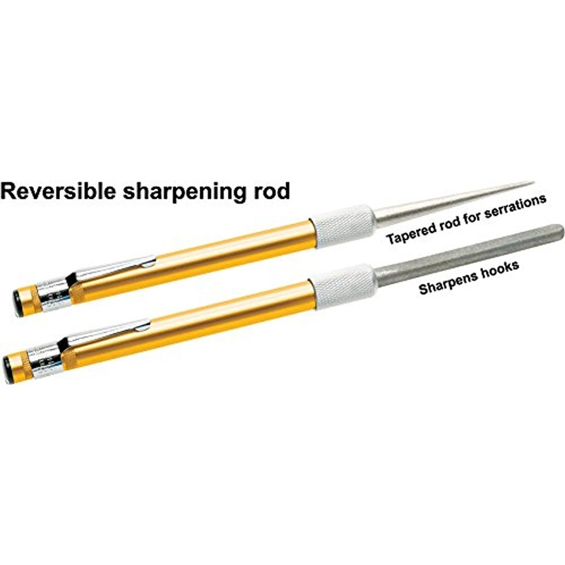 SmithS Dret Diamond Retractable Sharpening Rod – Outdoor Hunting Knife & Hook Sharpener – Fishing Hunting Filet Serrated Pocket Knives – Handhel
