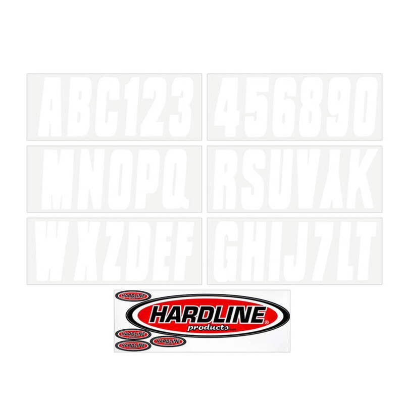 Hardline Boat Lettering Registration Kit 3 in. – 350 White Solid