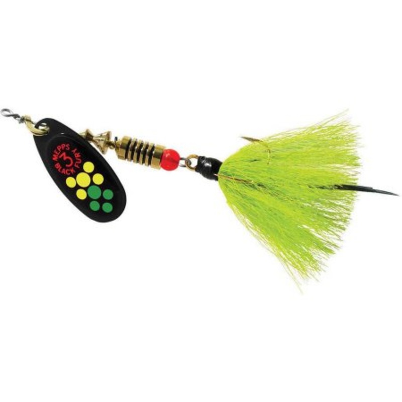 XXB Mepps Aglia Black Fury Dressed Inline Spinner SKU – 557765