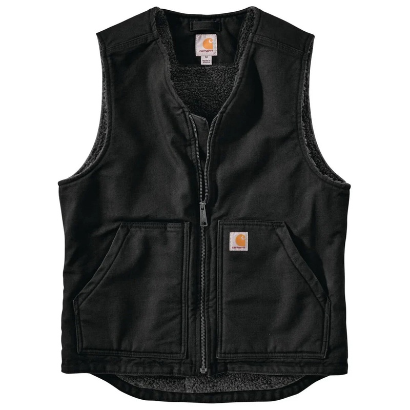 Carhartt Relaxed Fit Washed Duck Sherpa-Lined Vest Men’s