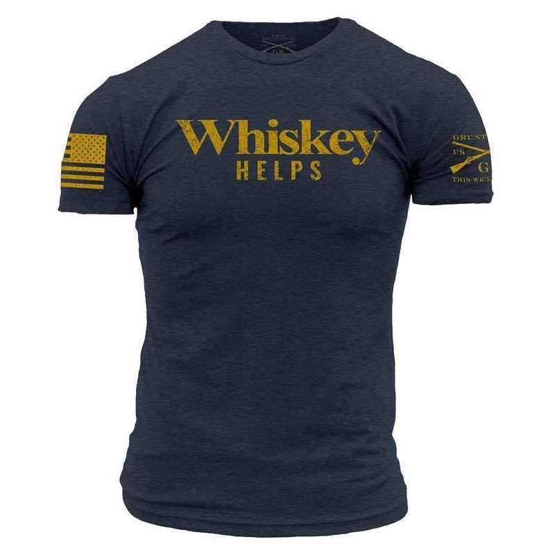 Grunt Style Short Sleeve T Shirt Whiskey Helps Men’s