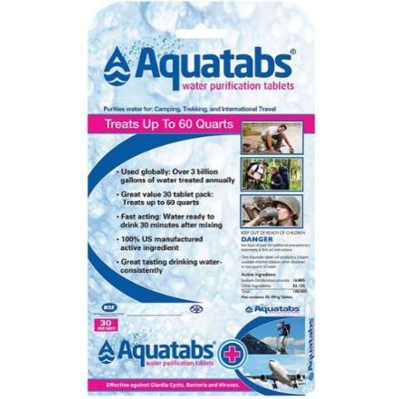 MSR Aquatabs Water Purification Tablets – Package of 30