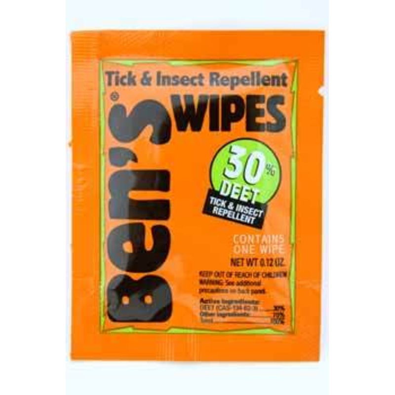 Bens Tick & Insect Repellent Wipes (Pack of 12)
