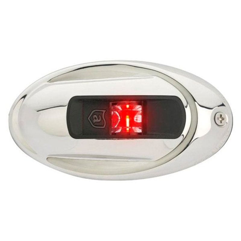Attwood NV4012SSR-7 – Light Armor Stainless Steel Eliptical Deck Mount Port Side LED Light