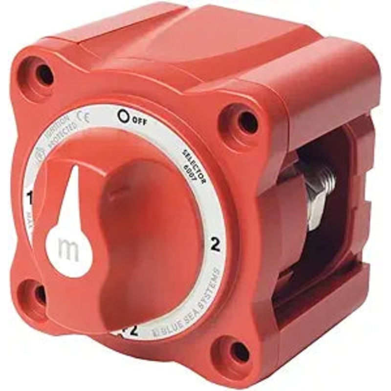 Blue Sea Systems m-Series Mini Selector Battery Switch – 300A – 4 Position