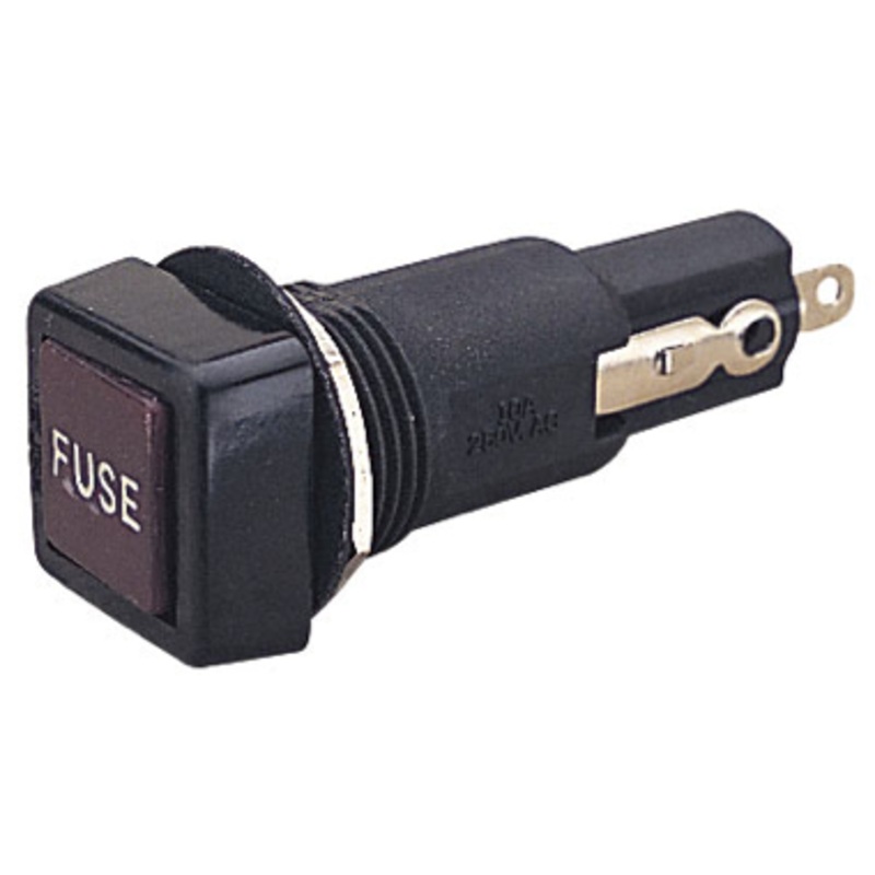 Sea Dog Fuse Holder & Push-In Cap (Panel Mount)
