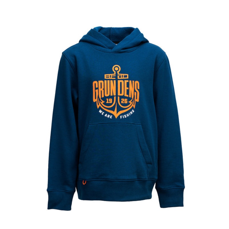 Grundens Kid’s Displacement Hoodie Logo Anchor