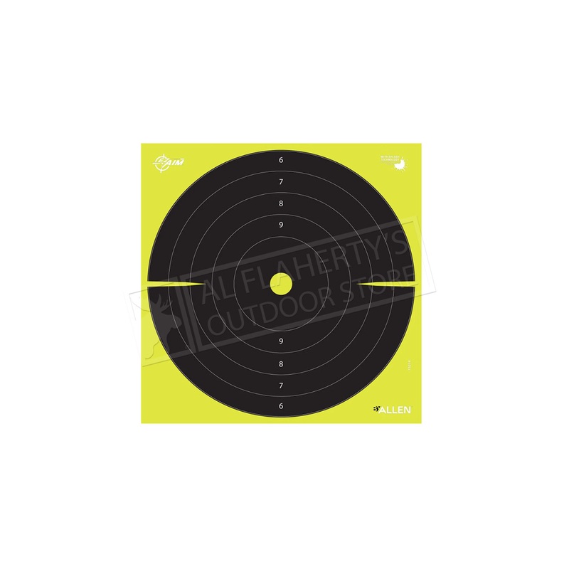 Allen EZ Aim Splash Reactive Paper Shooting Targets, Bullseye, Peel Away Target Pad, 12.5