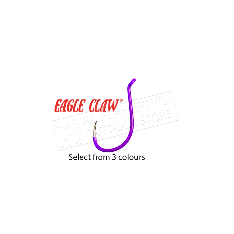 Eagle Claw Colour Long Shank Octopus Hook, 25 Pack #L2 Size 2