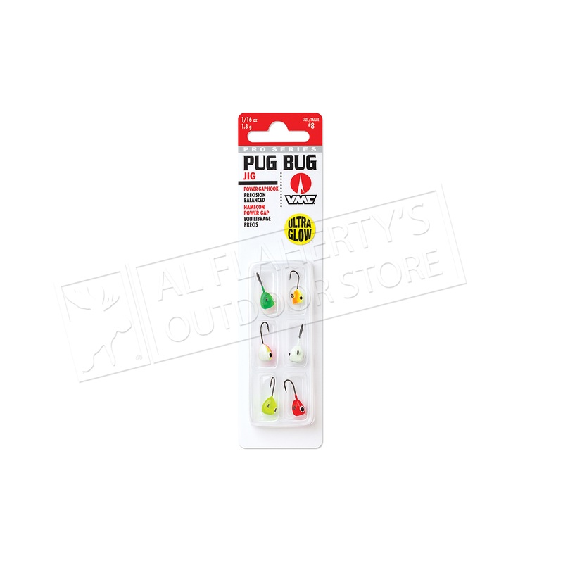 VMC Pro Series Pug Bug Jig Kit, 1/32 oz. Size 10 Hooks Pack of 6 #PBJ132G6