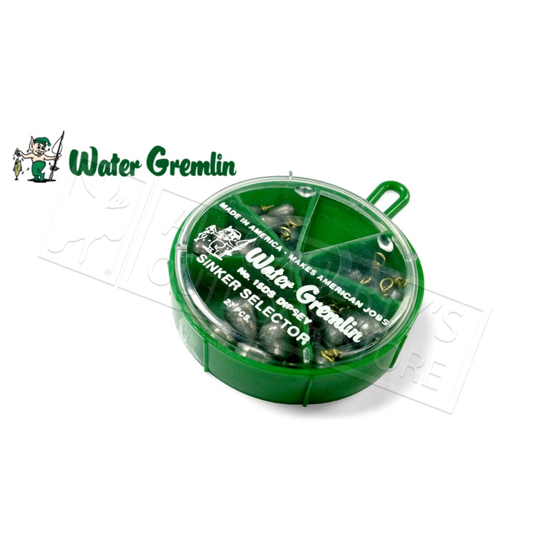 Water Gremlin Dipsey Swivel Sinker Selector, Sizes 10 to 6, 27 Pieces #15DS