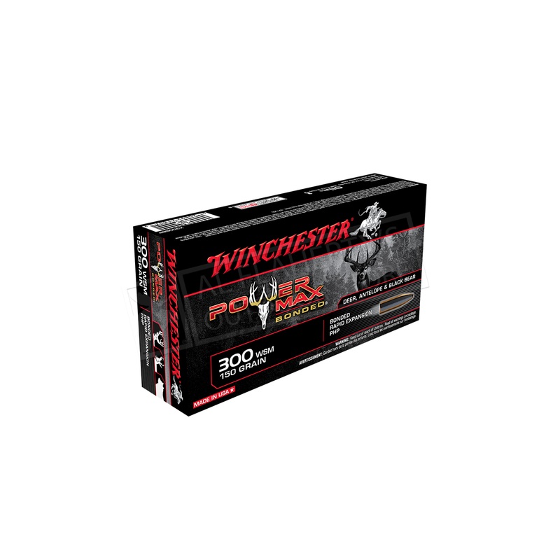 Winchester 300 WSM Power Max, Bonded HP 150 Grain Box of 20 #X300SBP