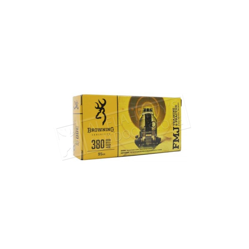 Browning Ammo 380 Auto, 95 Grain FMJ, Box of 50 #B191803802