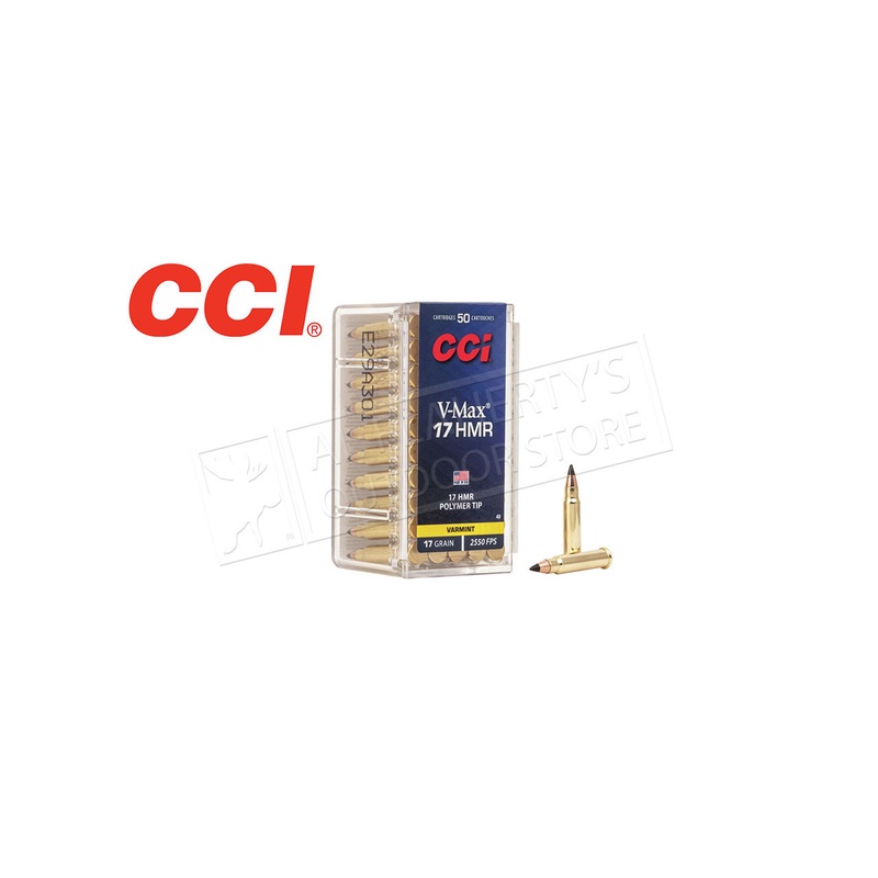 CCI 17 HMR Rimfire V-Max Ammunition #0049