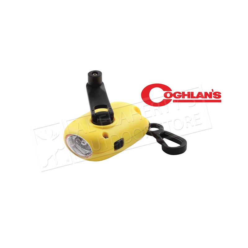 Coghlan’s Ultra Compact Dynamo Flashlight, Self Charging 10 Lumens, Red or Yellow #1203