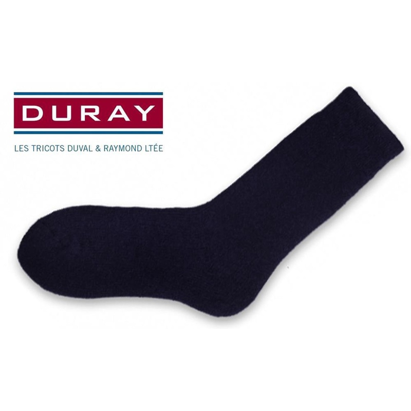 Duray Original Thermal Heavy Weight Wool Sock, Navy Blue, Size Large #1266